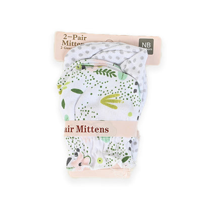 Newborn 100% Soft Cotton Mittens Pack of 2