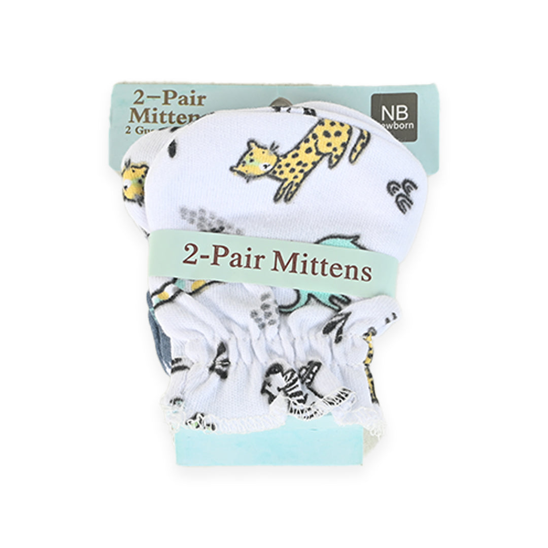 Newborn 100% Soft Cotton Mittens Pack of 2
