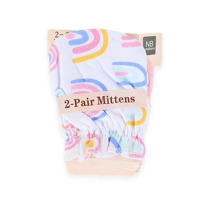 Newborn 100% Soft Cotton Mittens Pack of 2