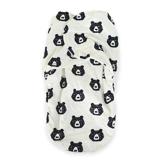 Printed Furry Quilted Swaddle Grey