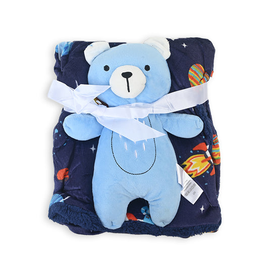Space Bear Blanket With Plush Toy