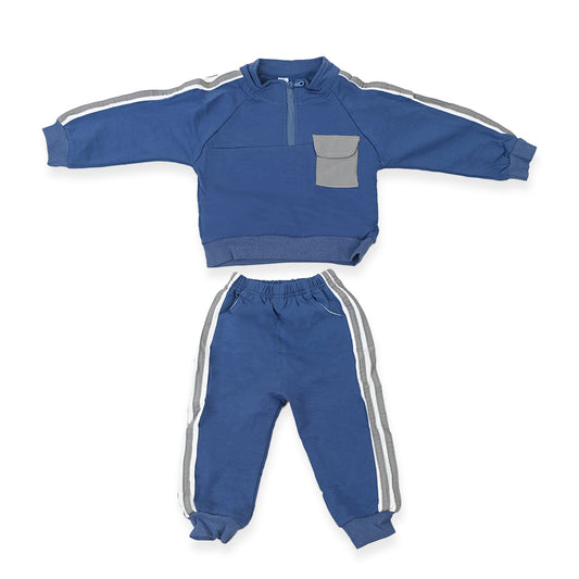 Navy Stripe Track Suit