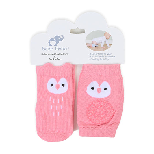 Owl Socks And Knee Pad