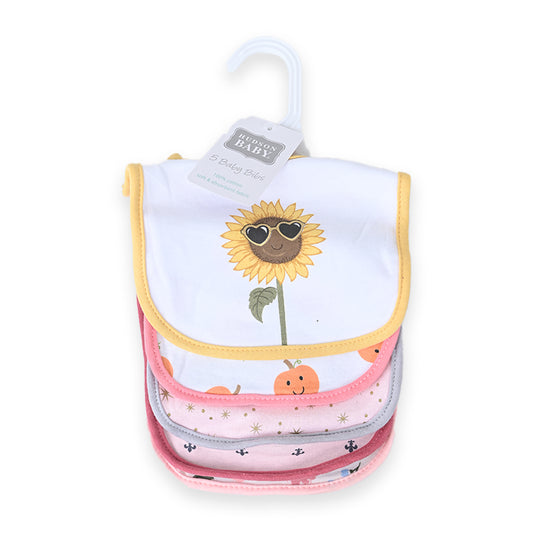 Hudson Sunflower 5 Piece Bib Set