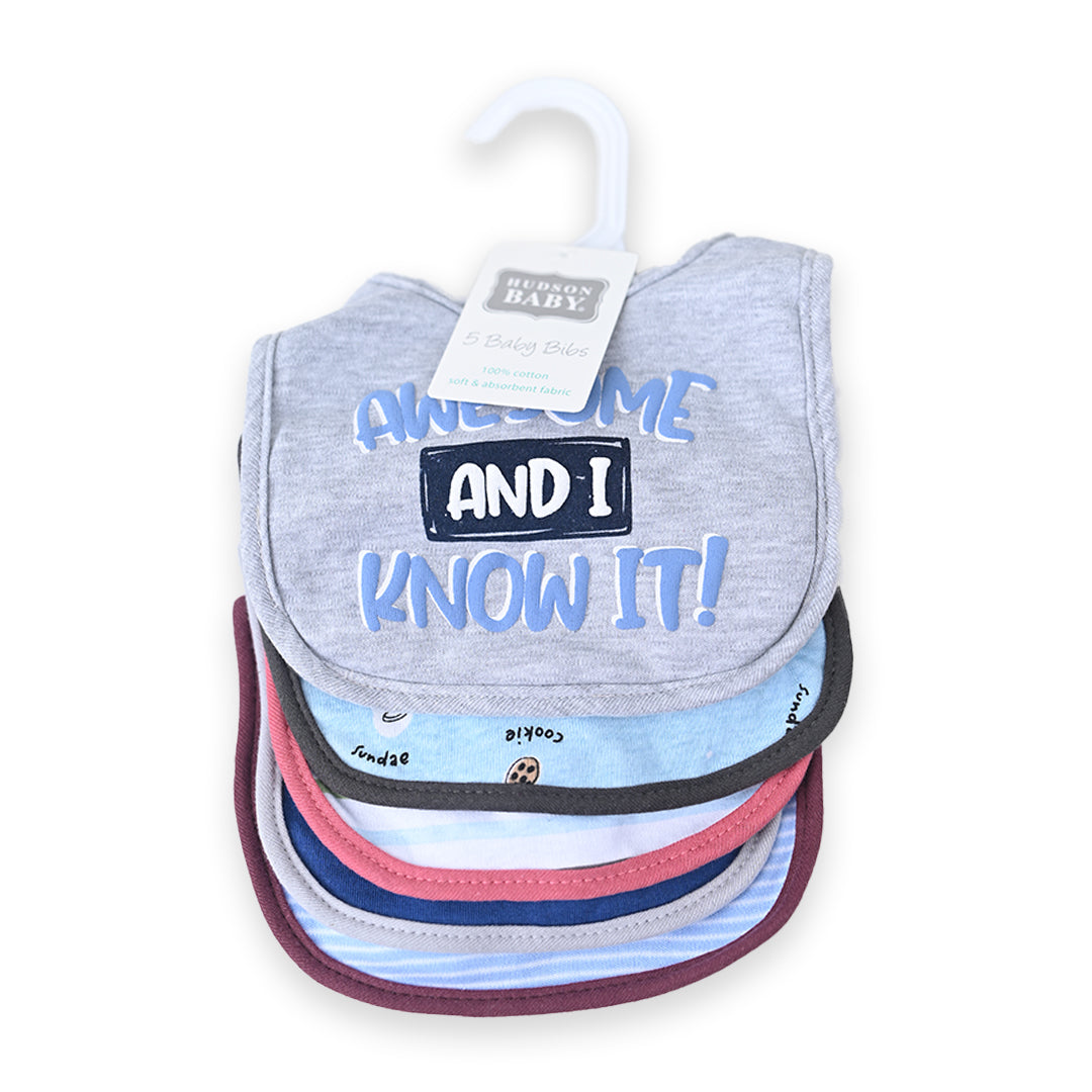 Hudson Know It 5 Piece Bib Set