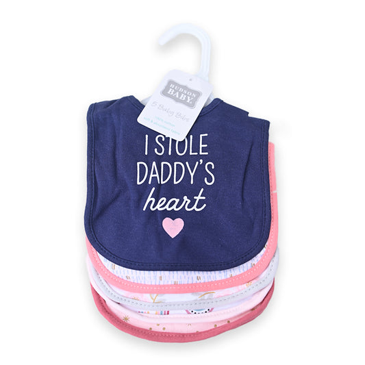 Hudson Daddy's Heart 5 Piece Bib Set