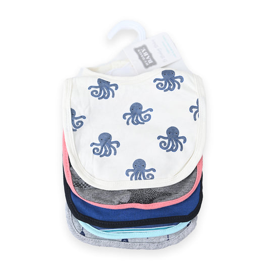 Hudson Octopus 5 Piece Bib Set