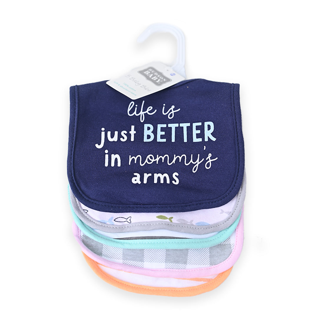 Hudson Better Life 5 Piece Bib Set