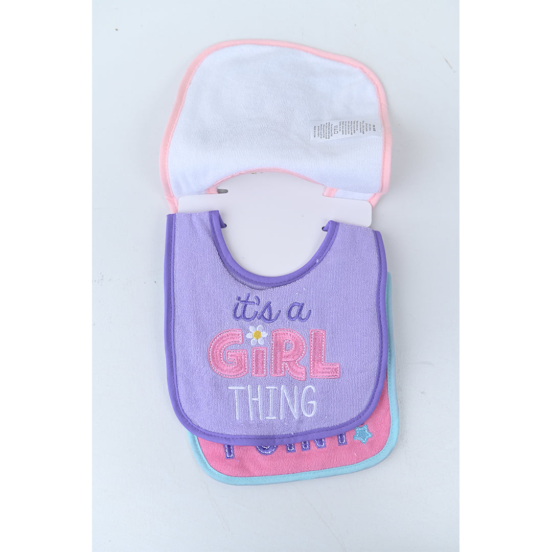 Little Dreamer Bebe Favour 3 Piece Cotton Terry Bib Set