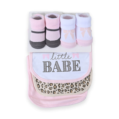 Little Babe Hudson Baby 5 piece Bib Set With Booties