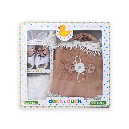 Sleeveless Floral Frock 5 piece Starter Set