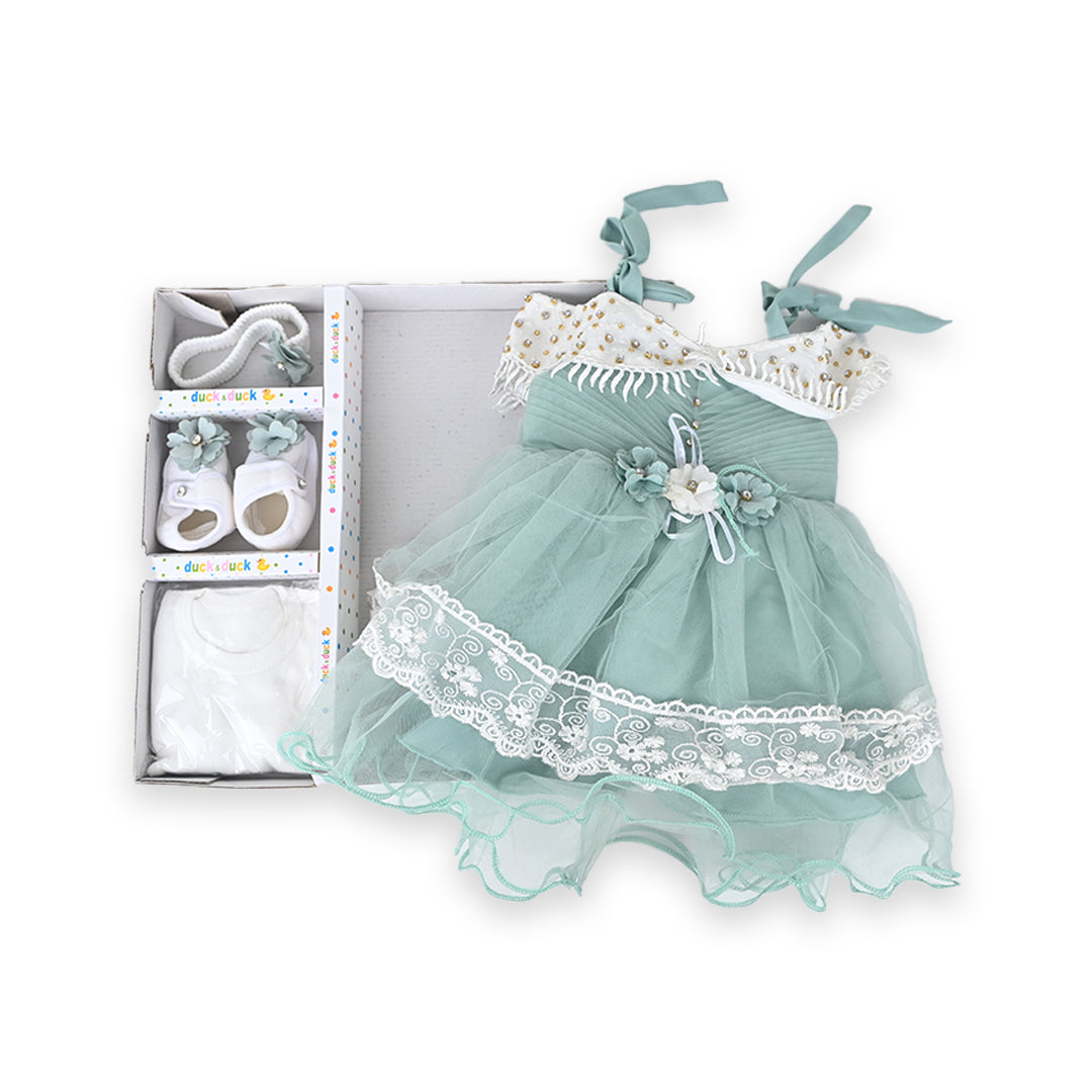 Sleeveless Floral Frock 5 piece Starter Set