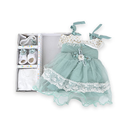 Sleeveless Floral Frock 5 piece Starter Set