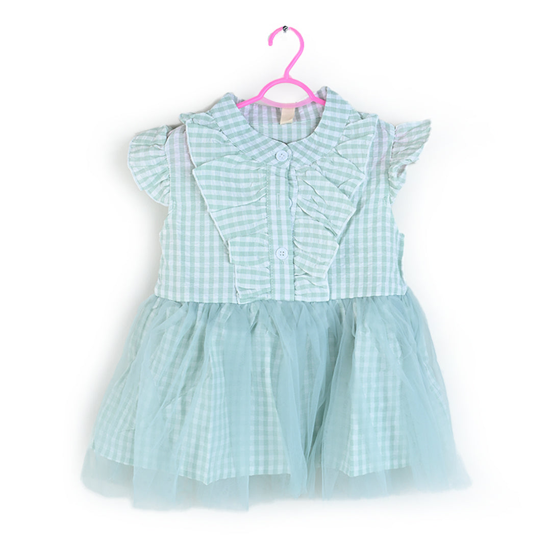 Check Frill Baby Frock