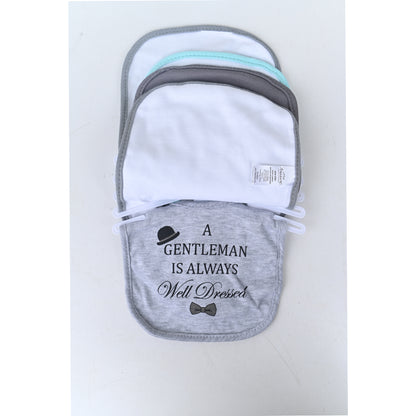 Green Bow 5 Piece Bib Set