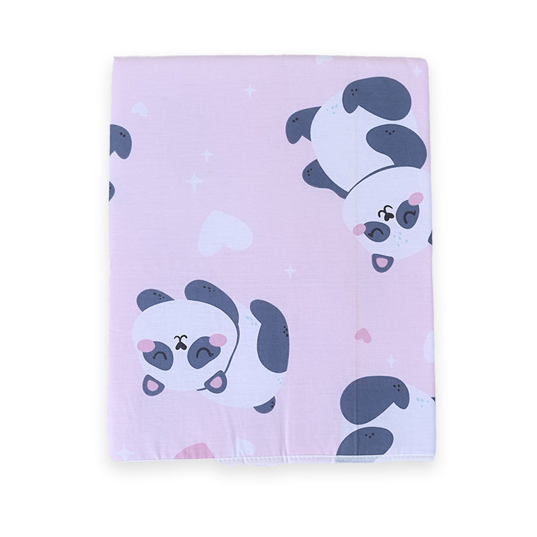 Panda Heart Diaper Changing Sheet