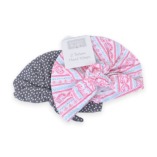 Hudson 2 Pcs Cotton Turban Caps Set 2