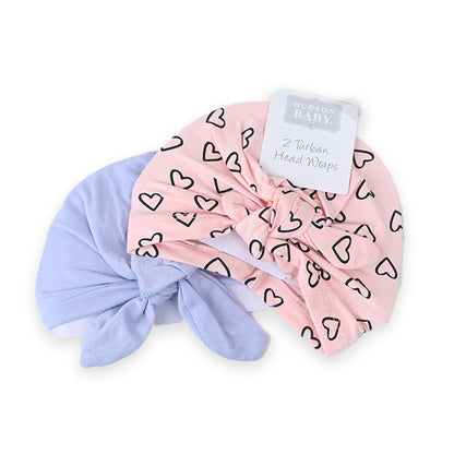 Hudson 2 Pcs Cotton Turban Caps Set 2