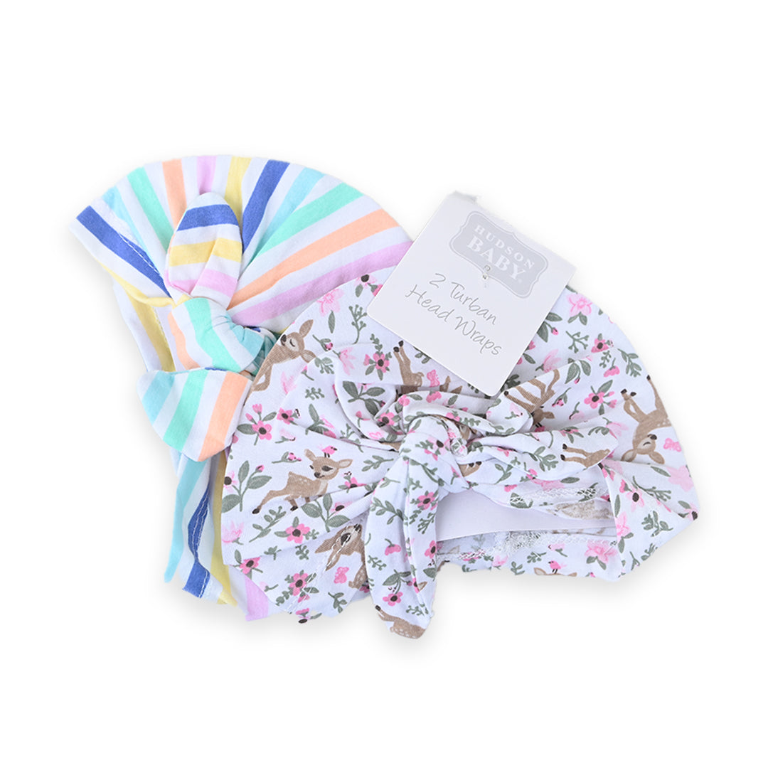 Hudson 2 Pcs Cotton Turban Caps Set 2