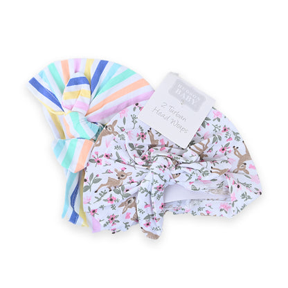 Hudson 2 Pcs Cotton Turban Caps Set 2