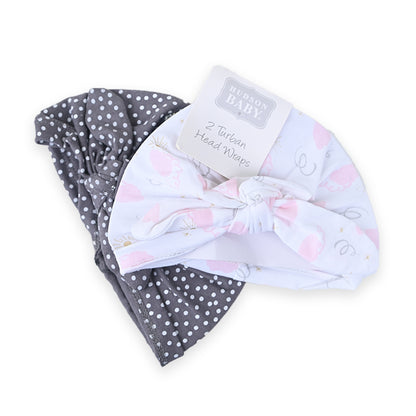 Hudson 2 Pcs Cotton Turban Caps D7