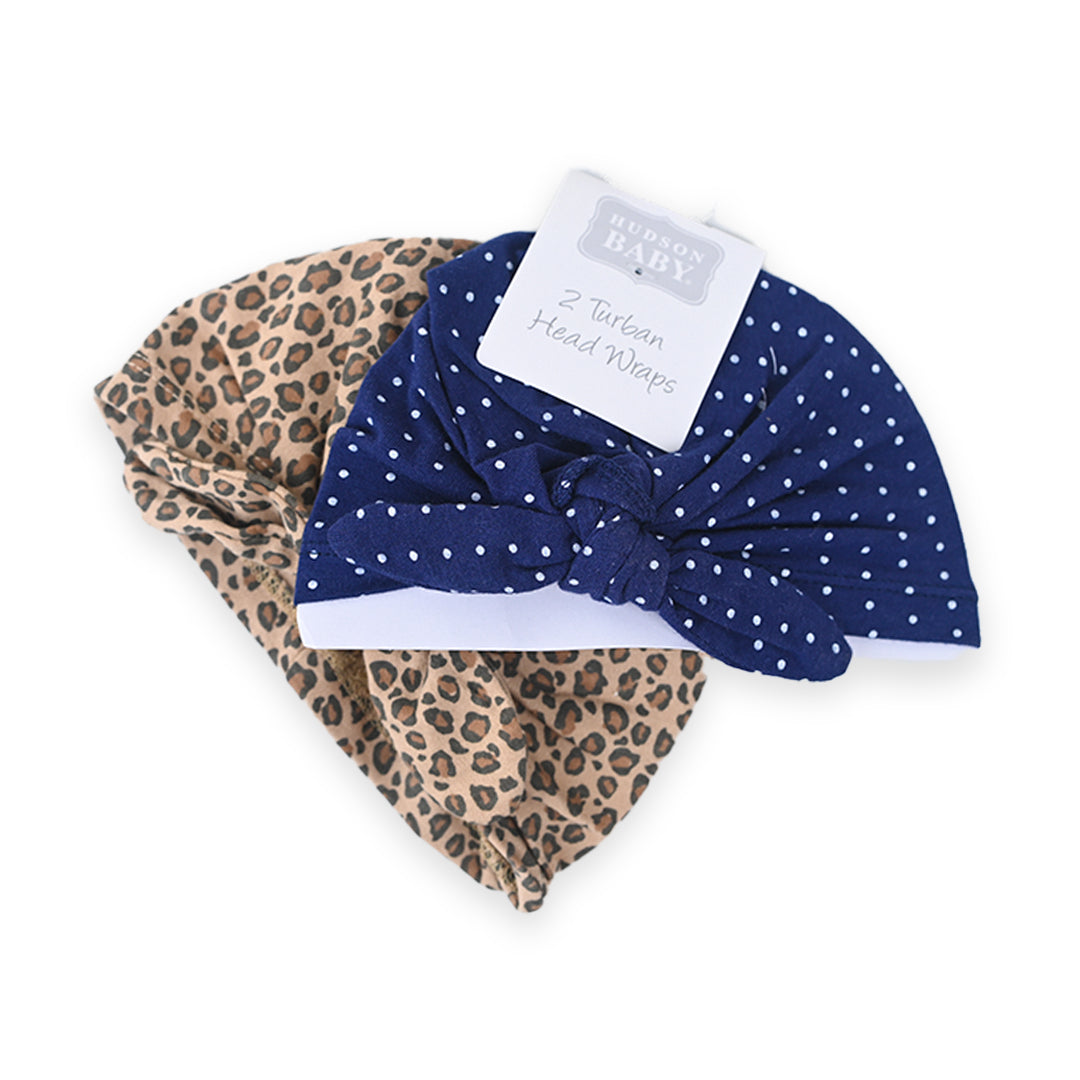 Hudson 2 Pcs Cotton Turban Caps Set 2