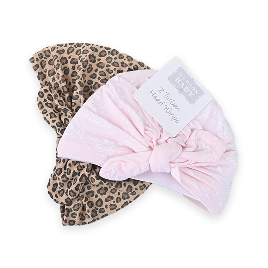 Hudson 2 Pcs Cotton Turban Caps Set 2