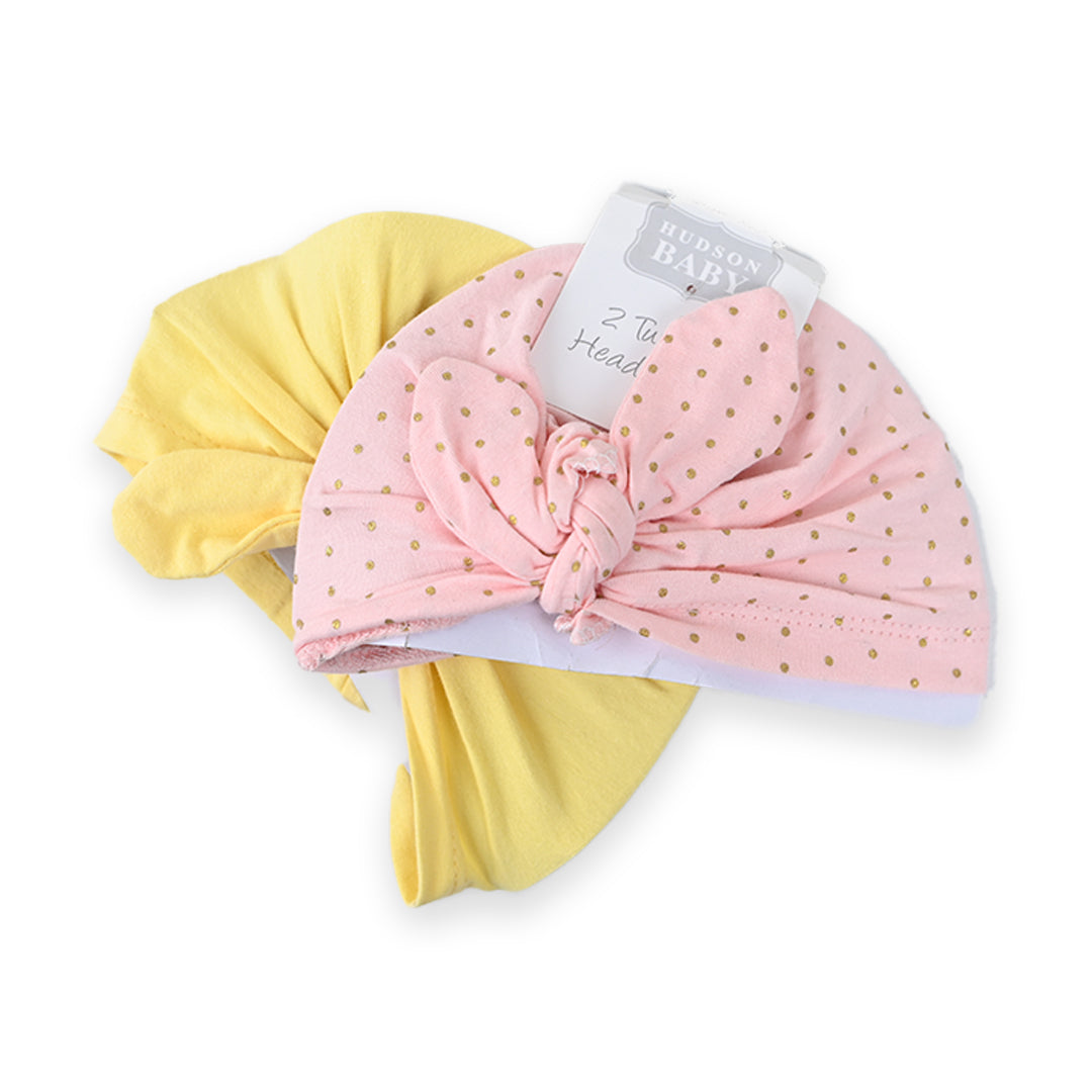 Hudson 2 Pcs Cotton Turban Caps D2