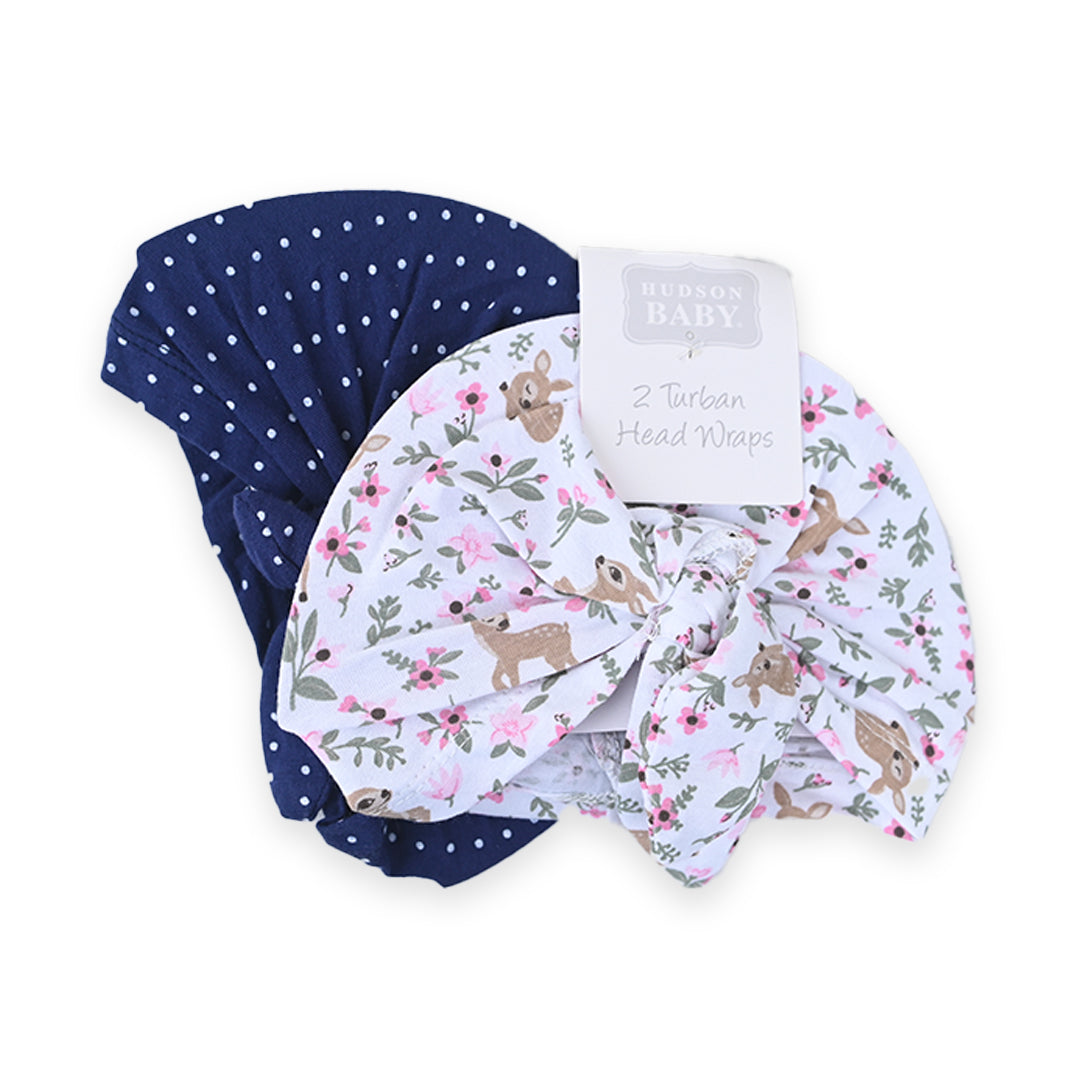 Hudson 2 Pcs Cotton Turban Caps Set 2
