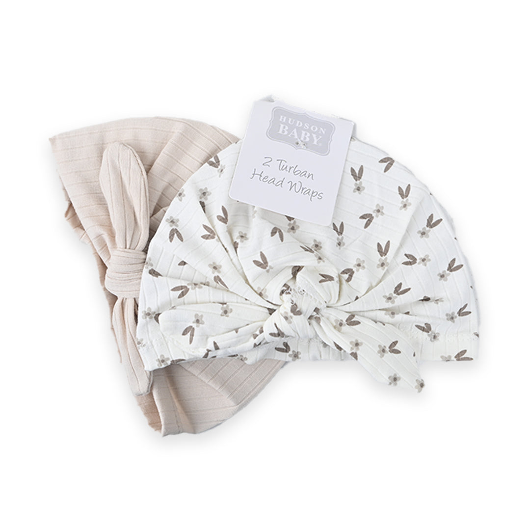 Hudson 2 Pcs Cotton Turban Caps D3