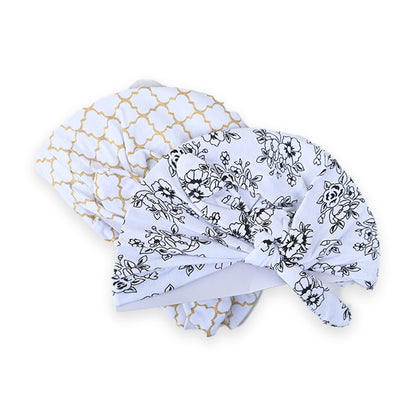 Hudson 2 Pcs Cotton Turban Caps D4