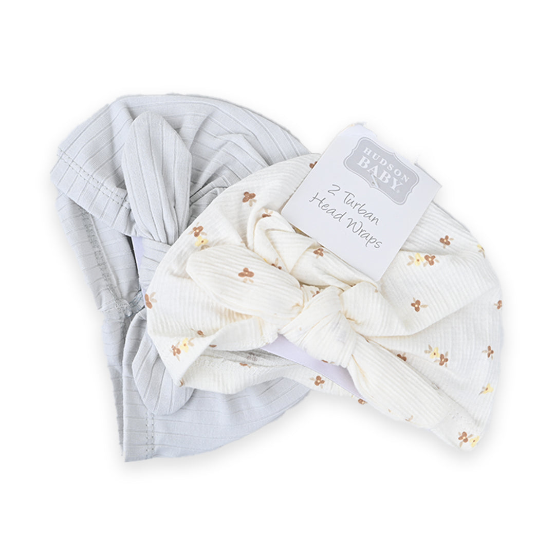 Hudson 2 Pcs Cotton Turban Caps Set 2