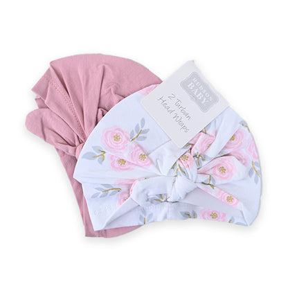 Hudson 2 Pcs Cotton Turban Caps Set 2