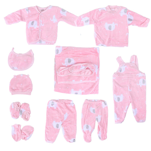 Soft Fleece Elephant 11 Piece Winter New Born Set