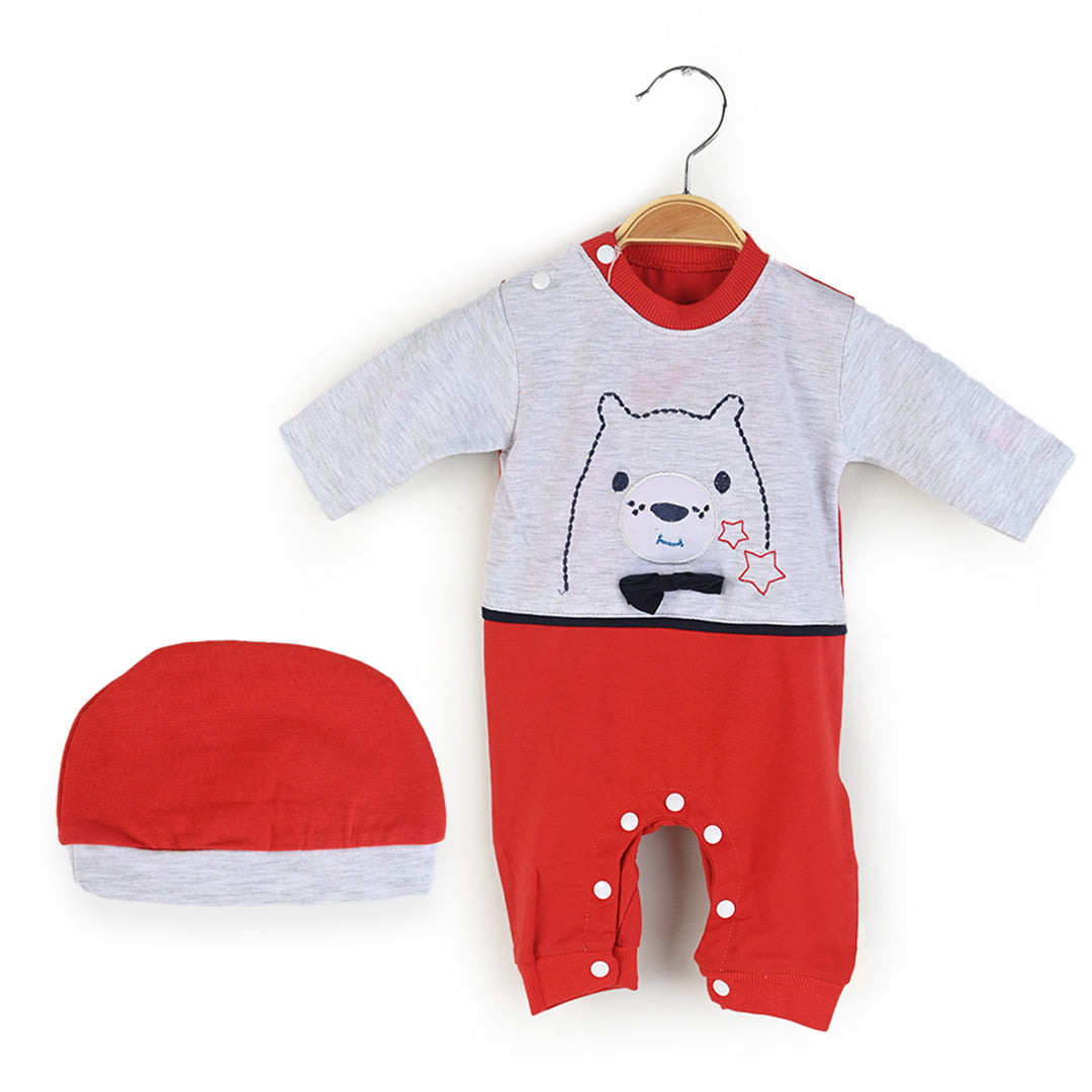 Bear Bow Baby Romper