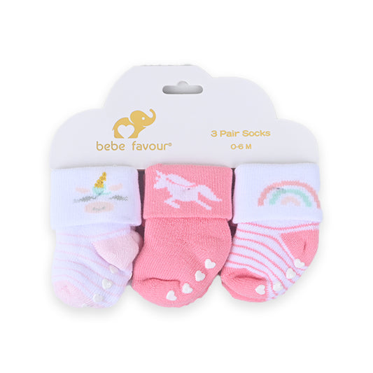 Bebe Favour Uni Rainbow 3 piece socks set
