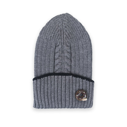 Multi Design Warm Wool Caps Donut Grey