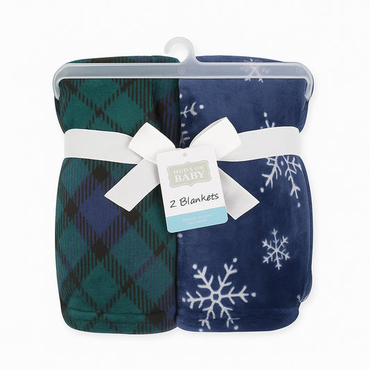 Green Flake 2 Blanket Set