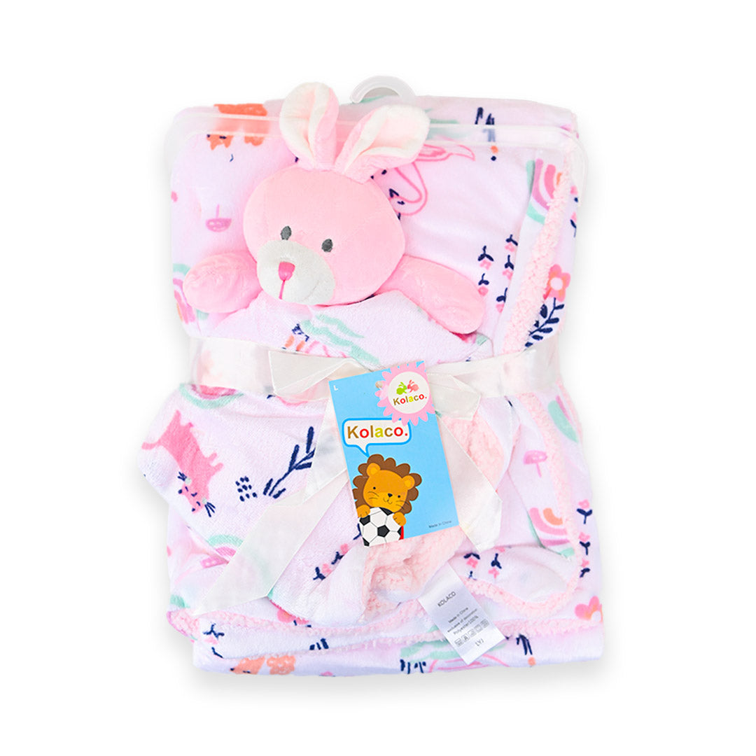 Pink Rabbit Security Blanket