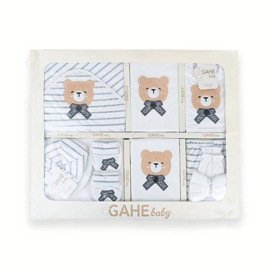 Bear Bow Winter Fleece Newborn Starter Set – 11 Piece Gift Box