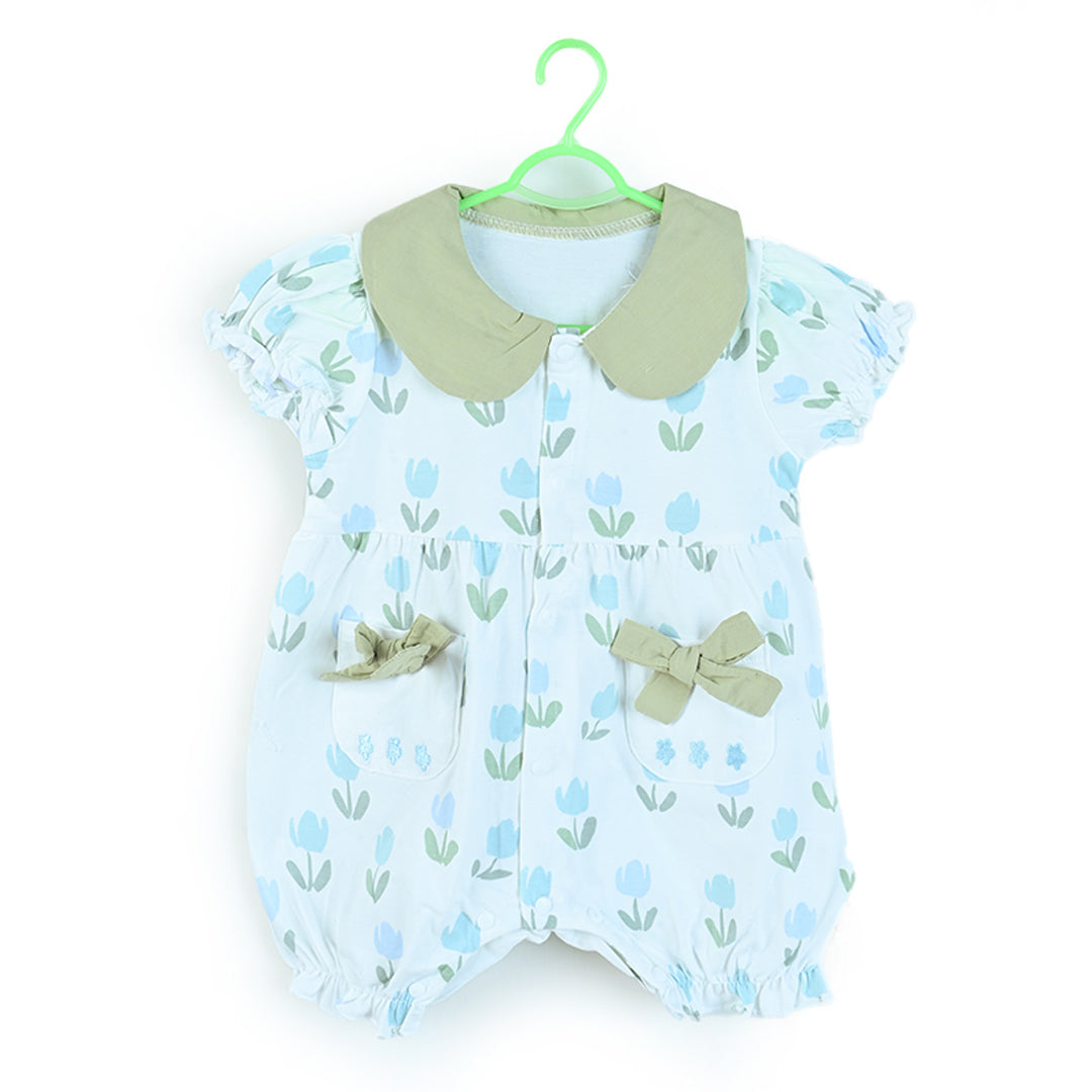 Green Flower Romper