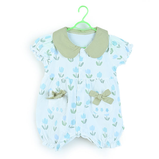 Green Flower Romper