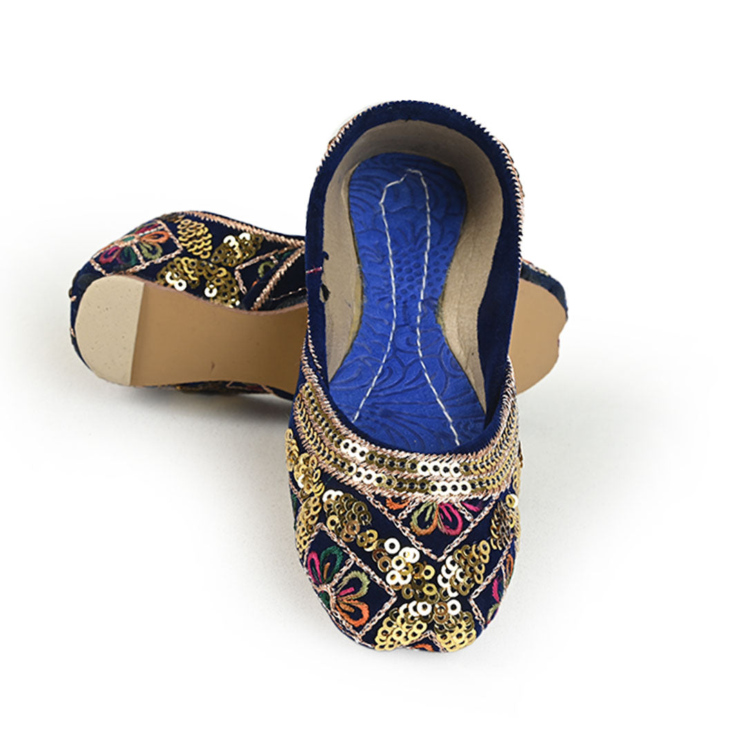 Royal Blue Multicolor Khusa