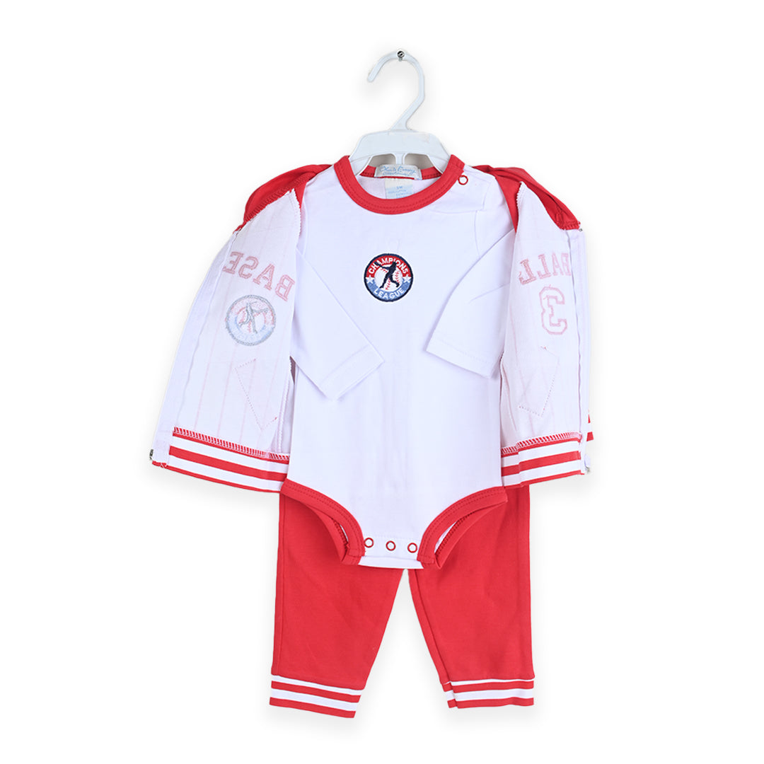 Base Ball Baby 3 Piece Premium Suit