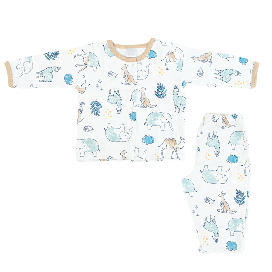 Kangroo Cotton Shirt & Pajama Set