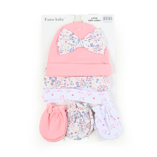 6 Piece Cap Mitten With Bootie Set