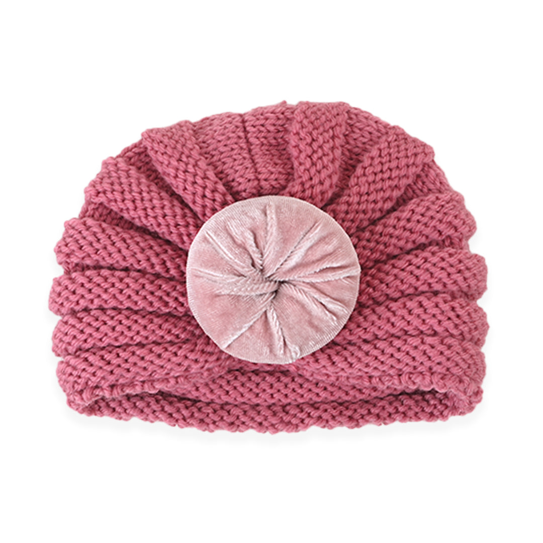 PomPom Wool Turban Hat
