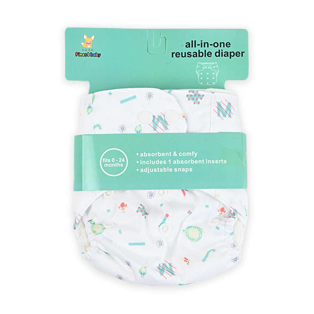 All In One Reuseable Diaper Printed
