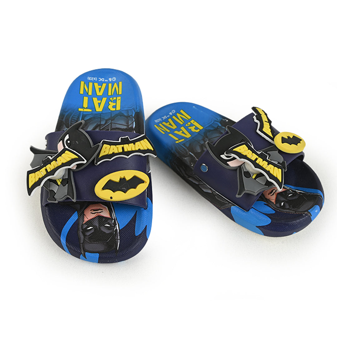 Batman Designed Slippers With Back Strap