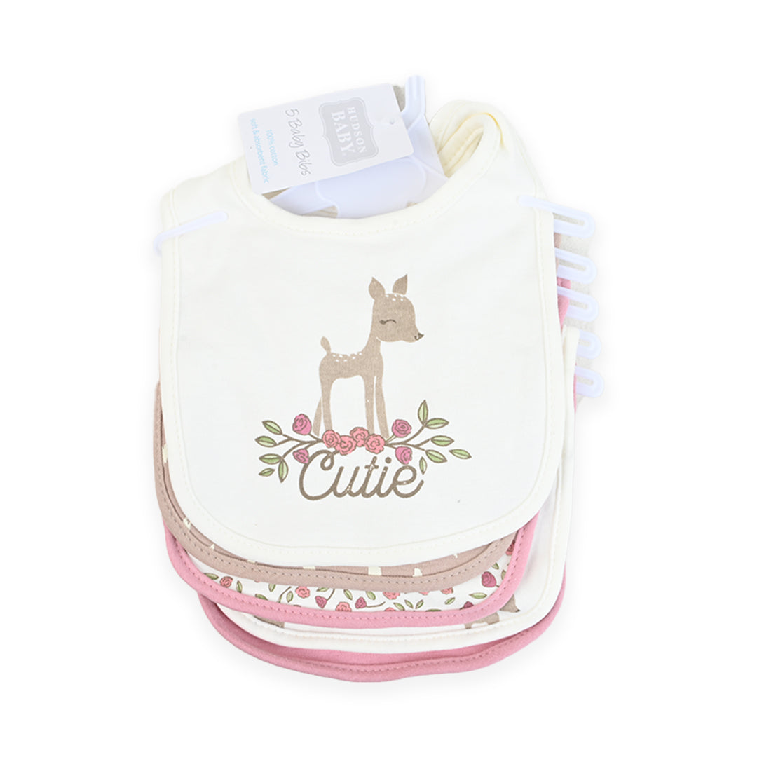 Pretty Deer 5 Piece Bib Set